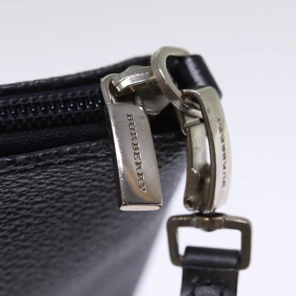 BURBERRY Nova Check Pouch PVC Leather Gray Auth bs14711 - Picture 10 of 16